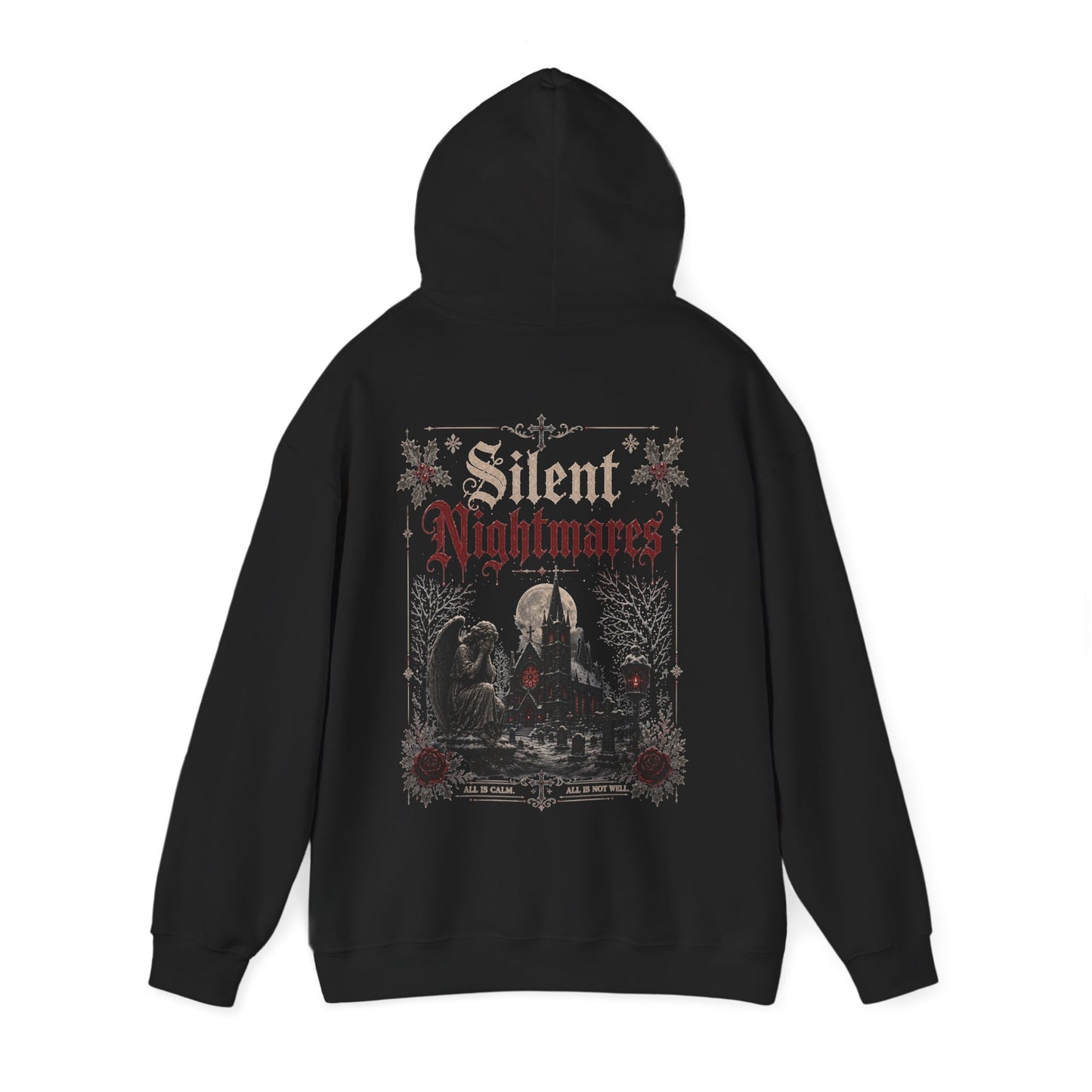 Silent Nightmares Christmas Hoodie - Dark Holiday Horror Sweatshirt