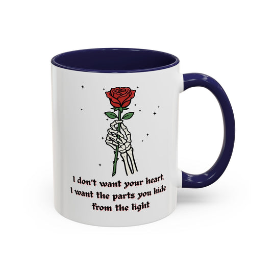 Skeleton Hand Rose Mug