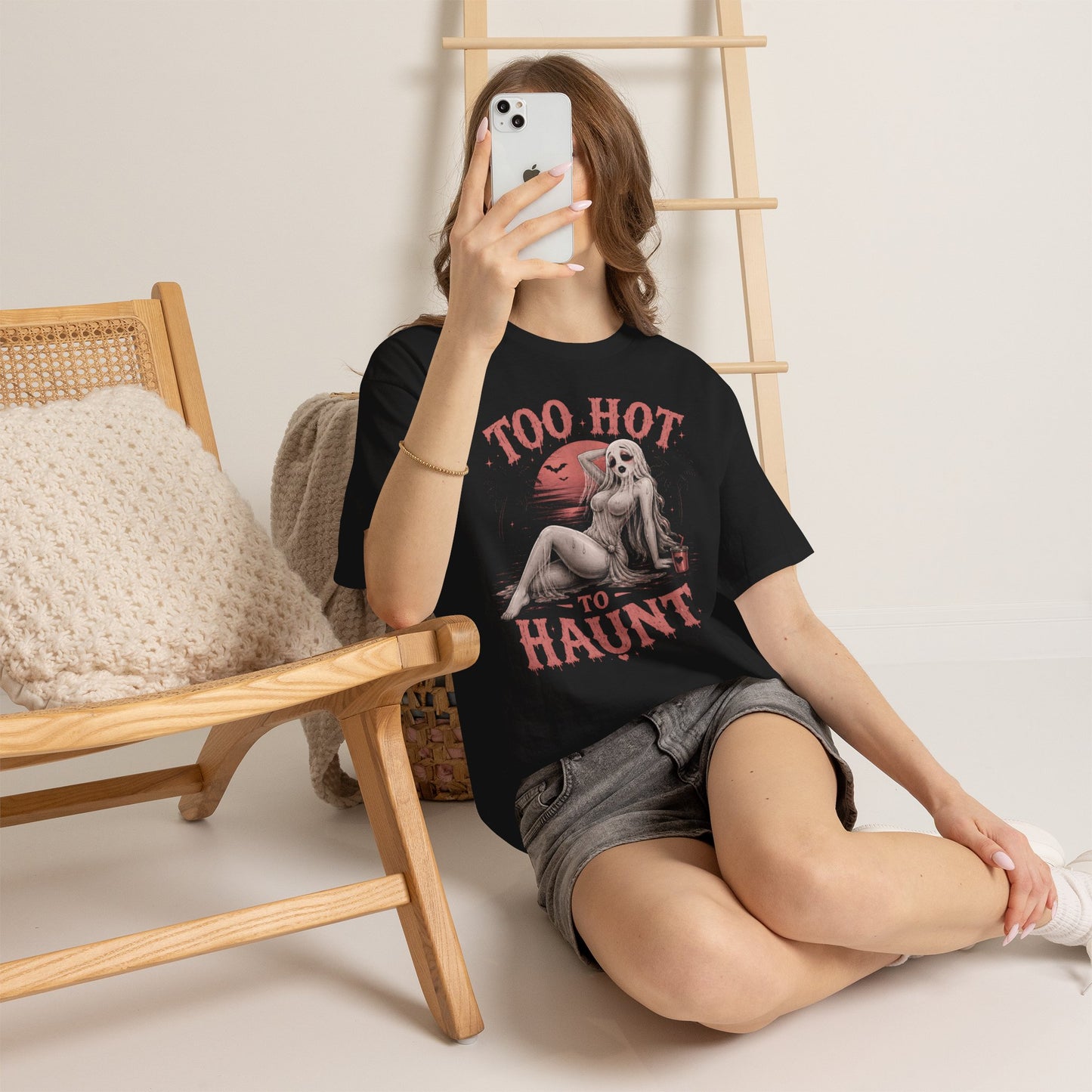 "Too Hot to Haunt" Pinup Ghost Tee