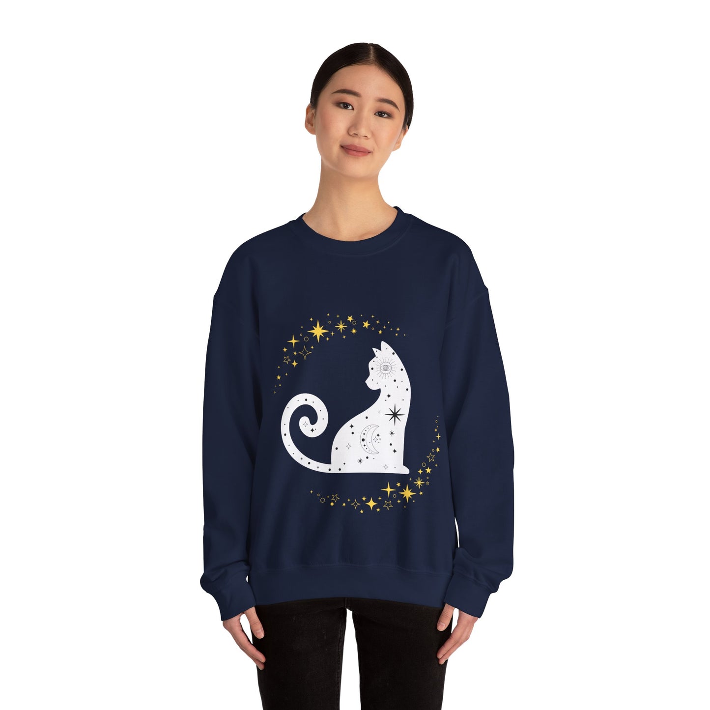 Starry Cat Crewneck Sweatshirt