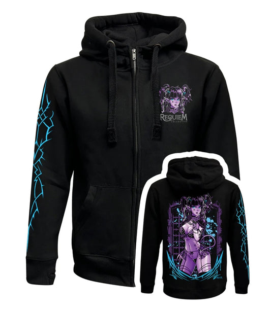 Requiem Collective Blair Black Zipped Premium Hoodie