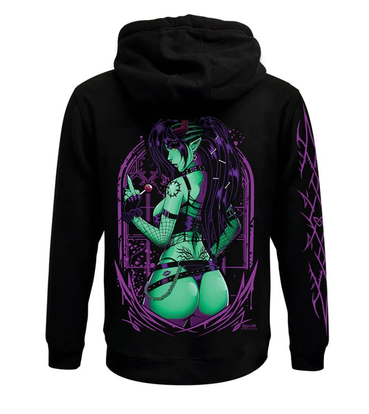 Requiem Collective Ariana Black Zipped Premium Hoodie