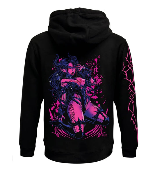 Requiem Collective Kat Black Zipped Premium Hoodie
