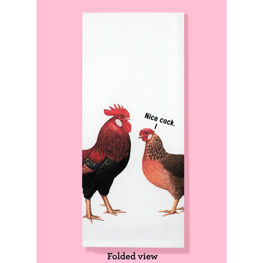 Nice Cock - Chicken and Rooster Dishtowel