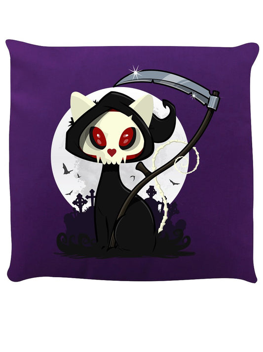 Beelzebub The Cat Reaper Purple Cushion