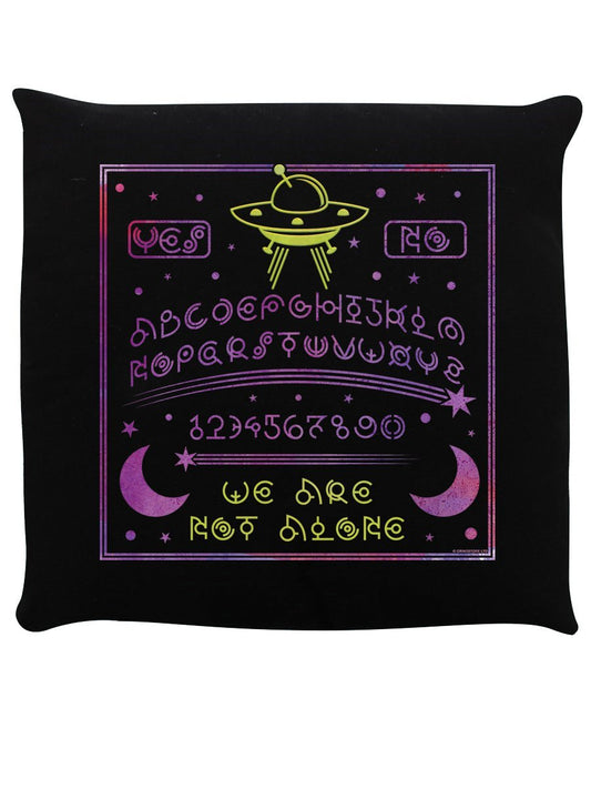 We Are Not Alone Black Alien Cushion