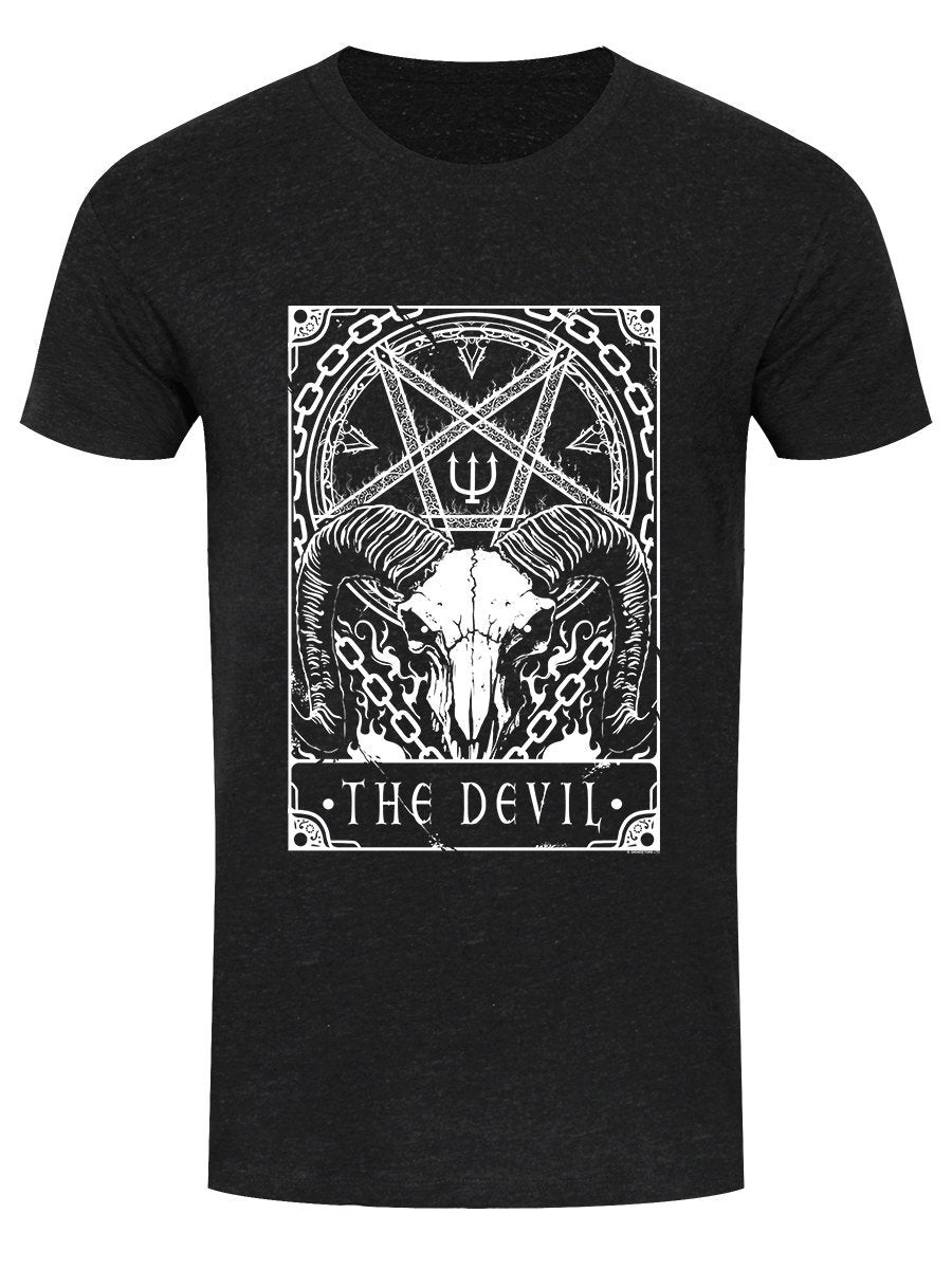 Deadly Tarot - The Devil Men's Heather Black Denim T-Shirt