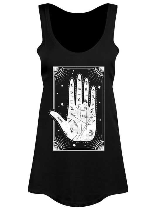 Palmistry Ladies Black Floaty Vest
