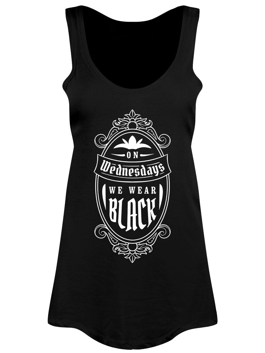 On Wednesdays We Wear Black Ladies Black Floaty Vest