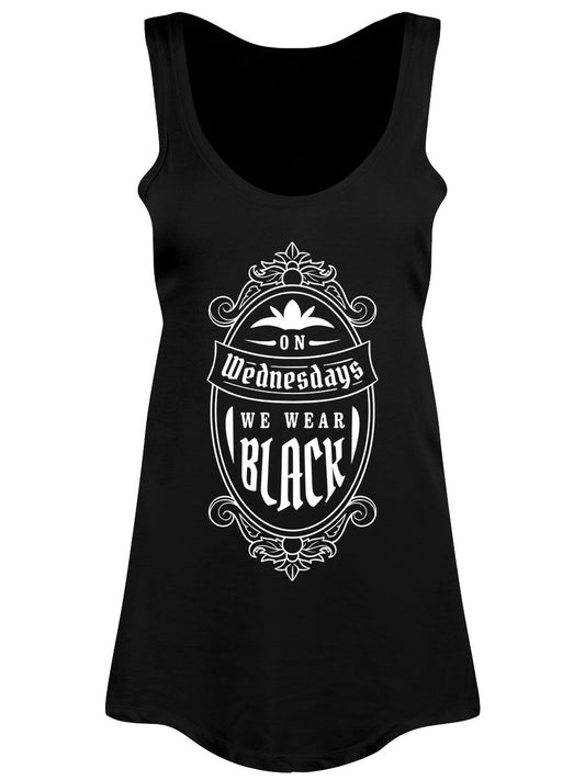 On Wednesdays We Wear Black Ladies Black Floaty Vest