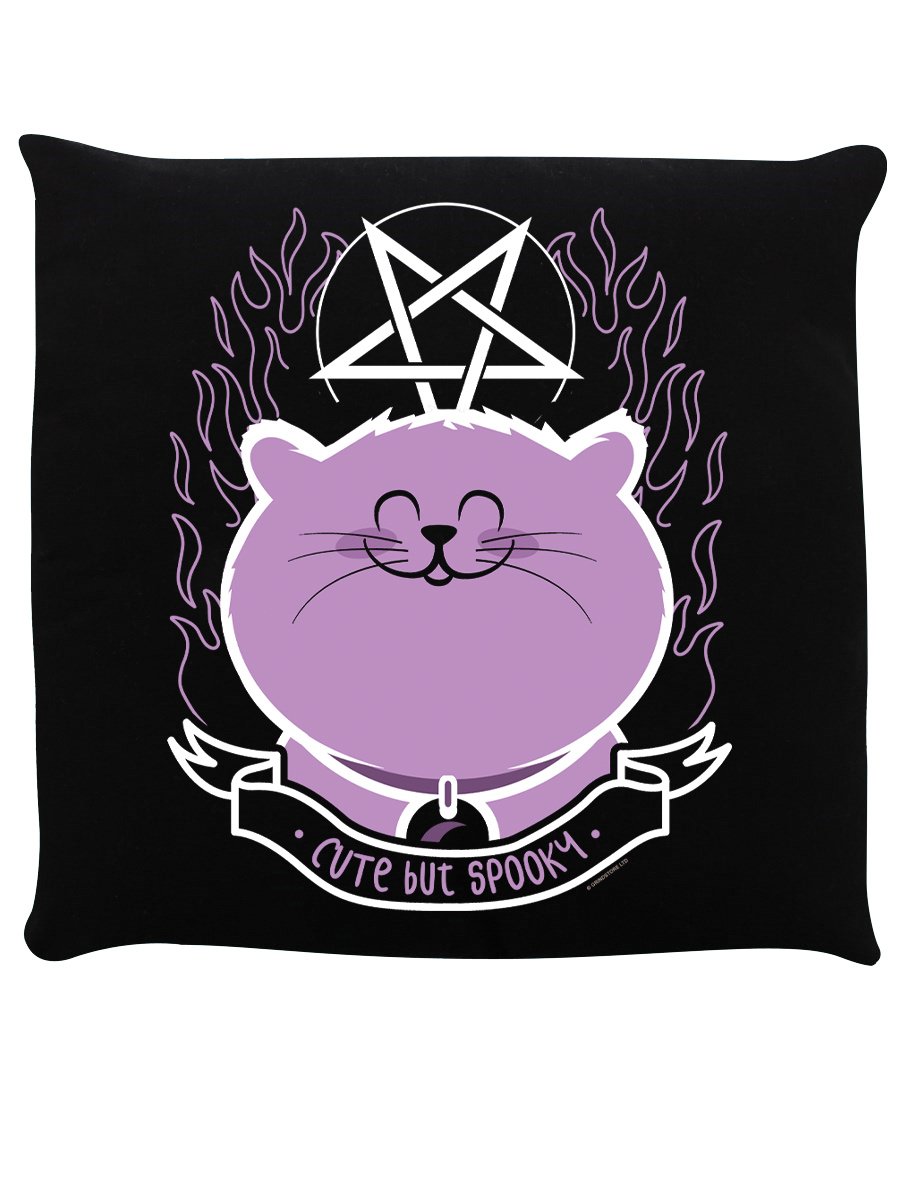 Cute But Spooky Black Cushion