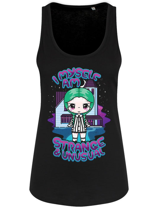Mio Moon I Myself Am Strange & Unusual Ladies Black Floaty Tank