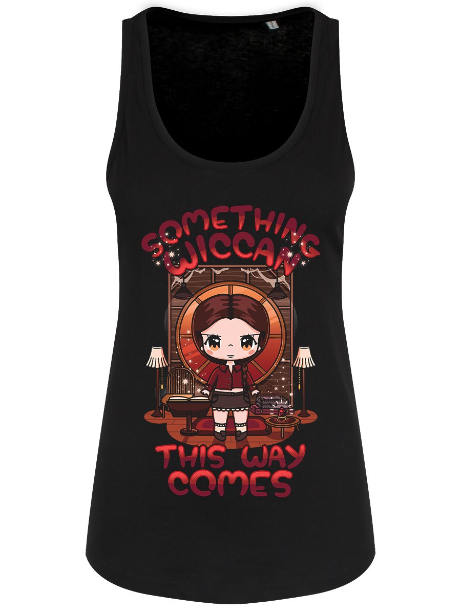 Mio Moon Something Wiccan This Way Comes Ladies Black Floaty Tank