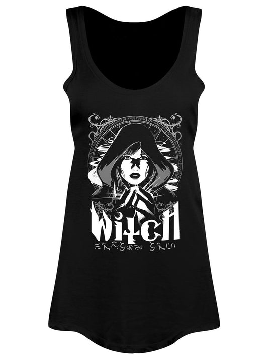 Spiritual Witch Ladies Black Floaty Vest