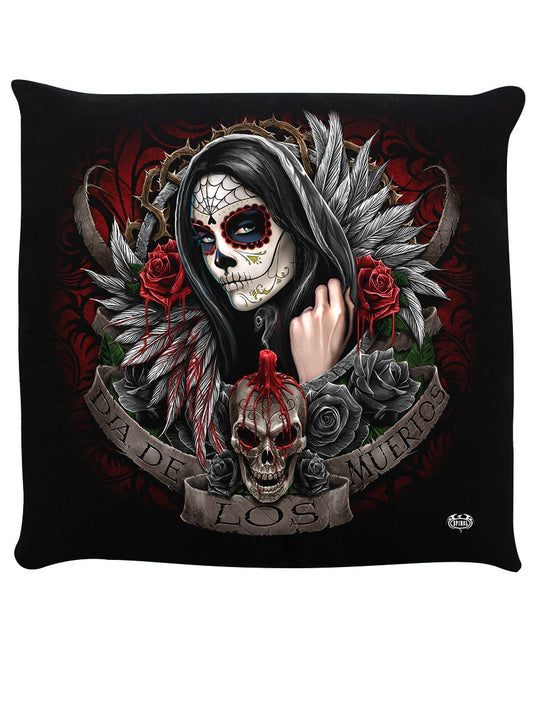 Muertos Dias Black Cushion