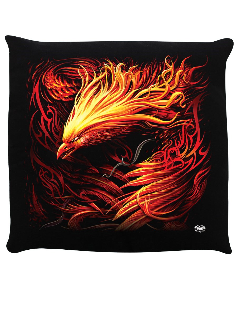 Pheonix Arisen Black Cushion