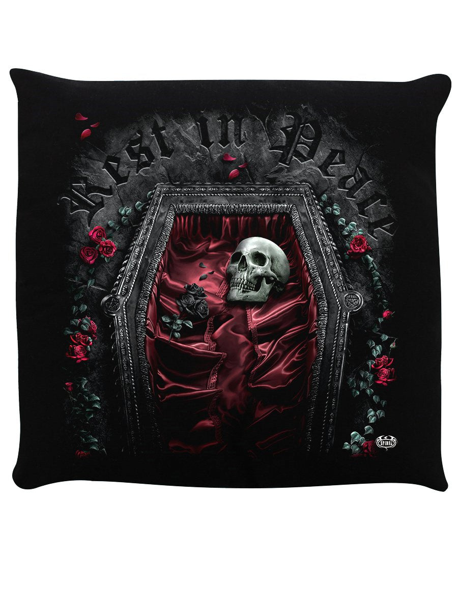Rest In Peace Black Cushion
