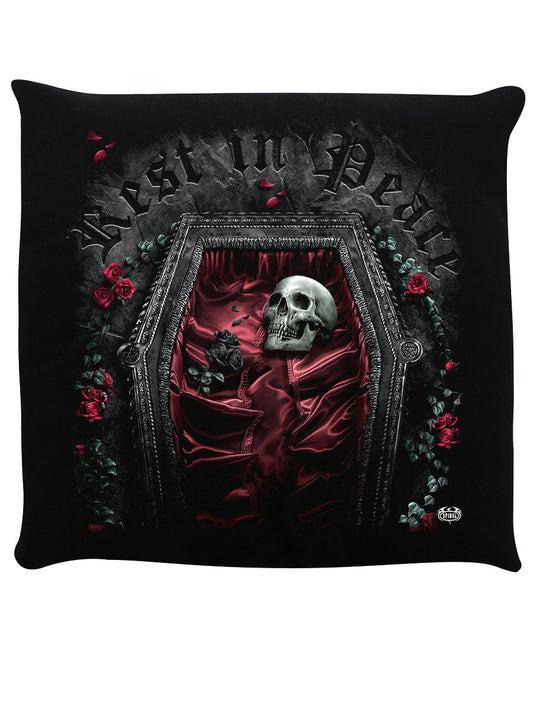 Rest In Peace Black Cushion