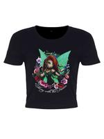 Hexxie Saffron Away With The Fairies Black Crop Top