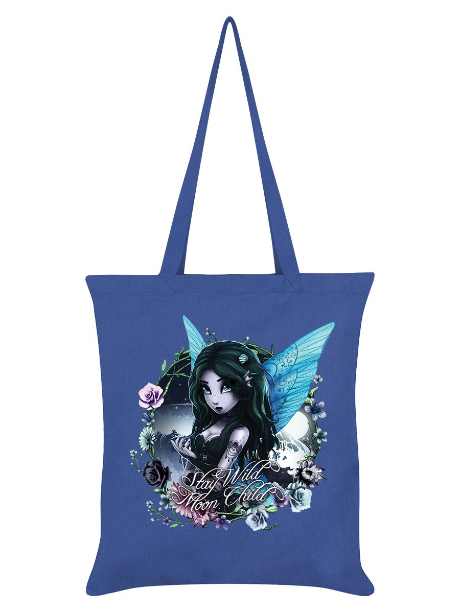 Hexxie Brooke Stay Wild Moon Child Cornflower Blue Tote Bag