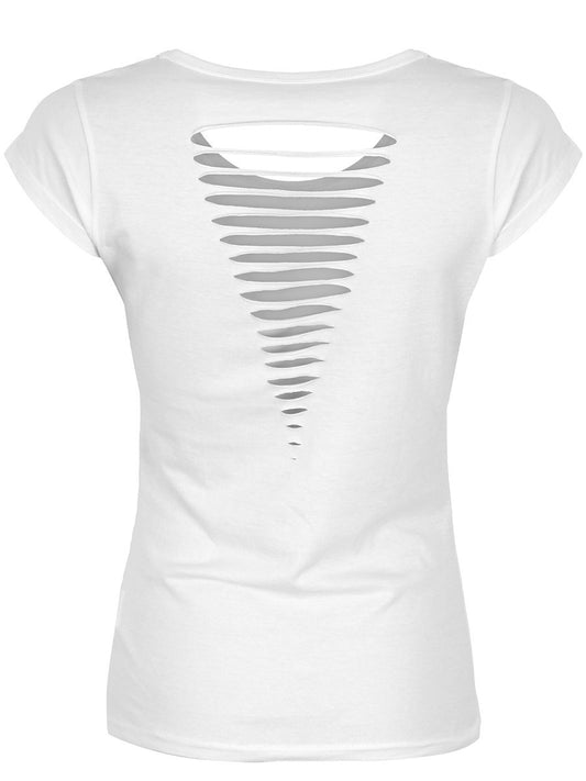 Gothikka Ladies White Razor Back T-Shirt