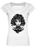 Gothikka Ladies White Razor Back T-Shirt