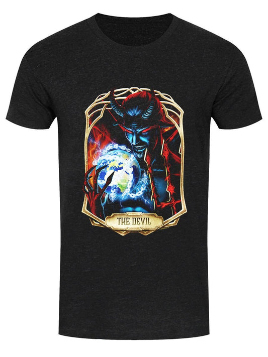 Deadly Tarot Obsidian - The Devil Men's Heather Black Denim T-Shirt
