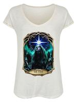 Deadly Tarot Obsidian - The Star Roll Sleeve Vintage White T-shirt