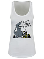 Pop Factory I Have Anger Issues Ladies White Floaty Tank