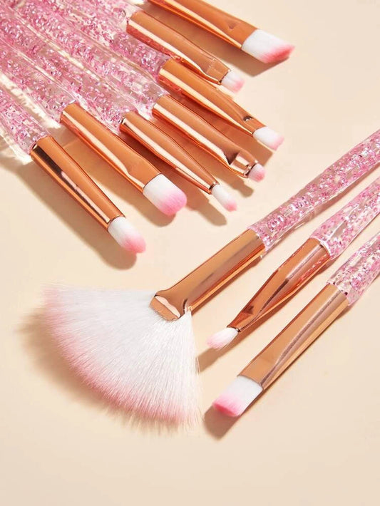 10pcs Eye Brush Set - Pink