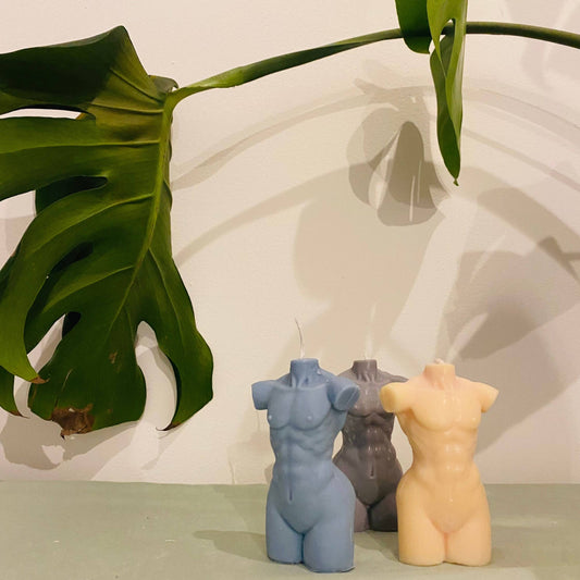 Small Transgender female to male body candle