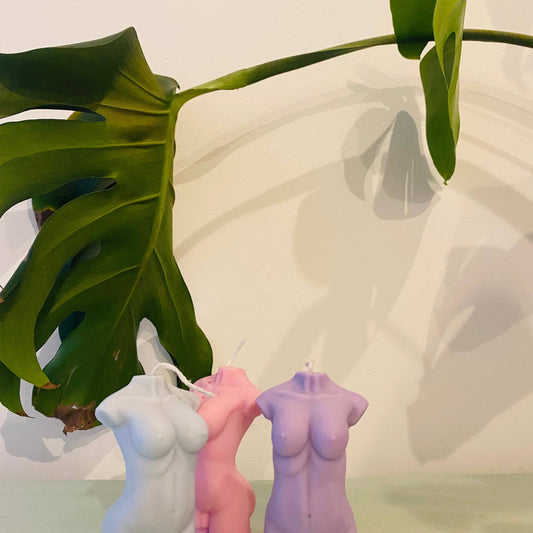 Small Transgender male to female body Candle