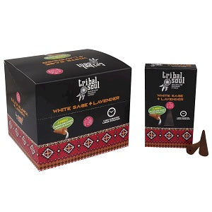 Tribal Soul Backflow Incense - White Sage + Lavender