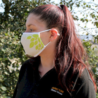 A. F. U🇺🇦 Reusable Fashion Face Covering - Green Leaves (Adult)