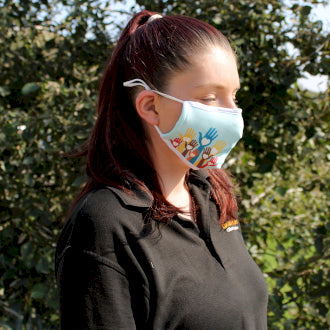 A. F. U🇺🇦 Reusable Fashion Face Covering - Love Hands (Adult)