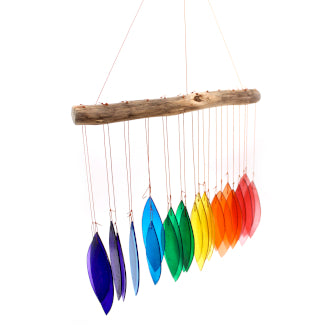 Recycled Glass Windchime - Rainbow