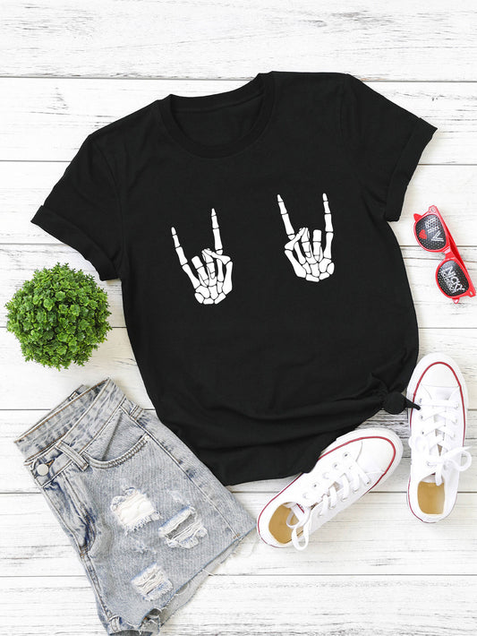 Skull Print Tee - PLUS SIZE