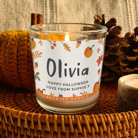 Personalised Pumpkin Candle in a Jar
