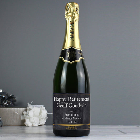 Personalised Chalkboard Champagne