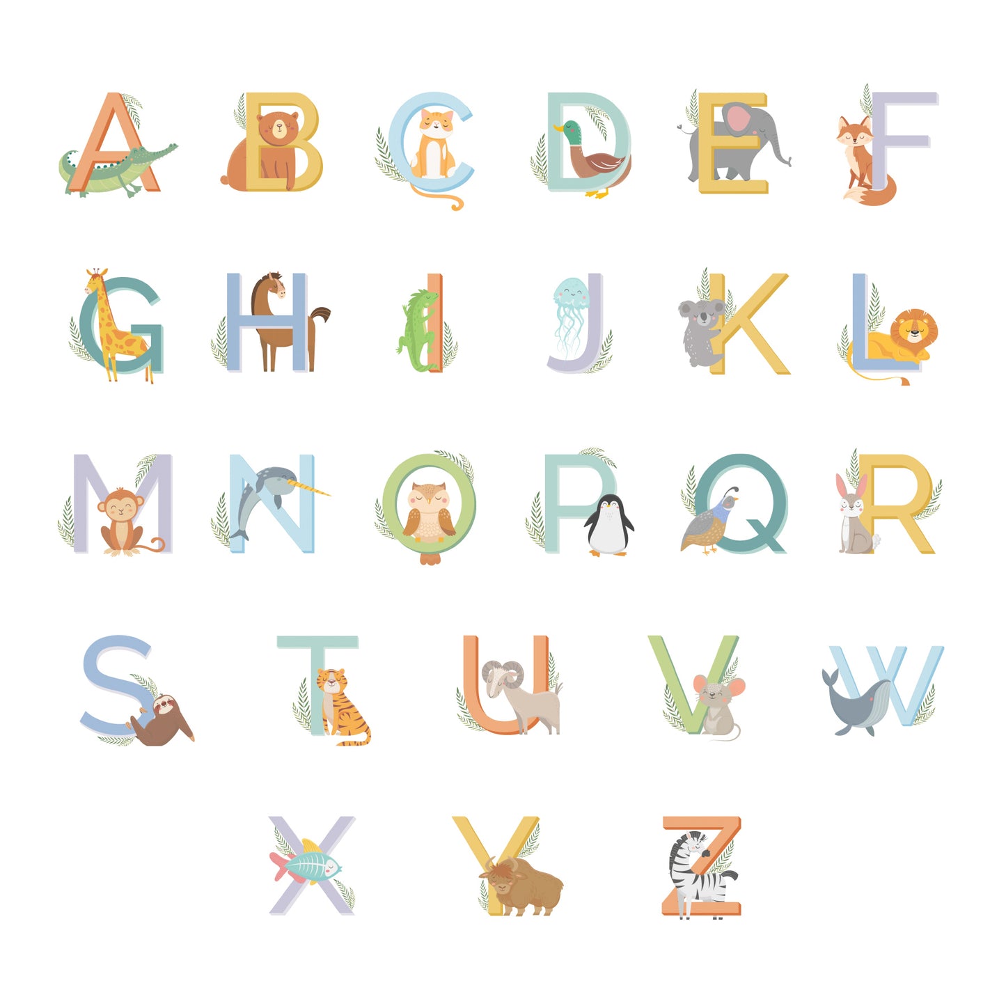 Personalised Animal Alphabet Ceramic Money Box