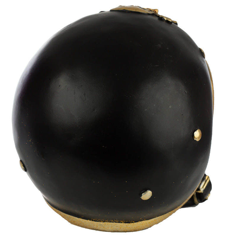 Biker Helmet Gold Punk Skull Ornament