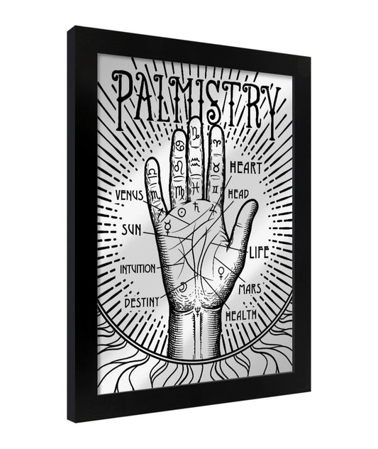 Framed Palmistry Mirrored Tin Sign
