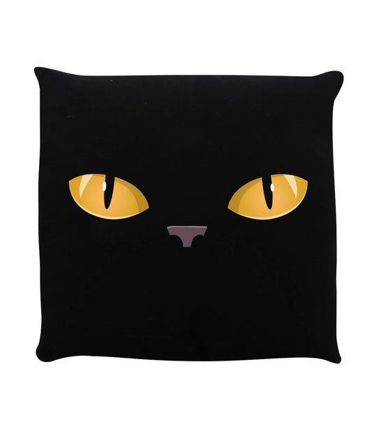 Curious Kitten Black Cushion