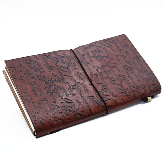 Handmade Leather Journal - Be the Change - Brown (80 pages)