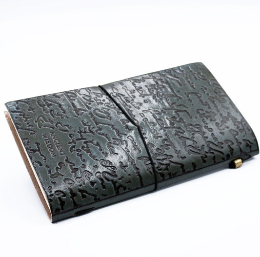 Handmade Leather Journal - Good Ideas and Other Dreams - Grey (80 pages)