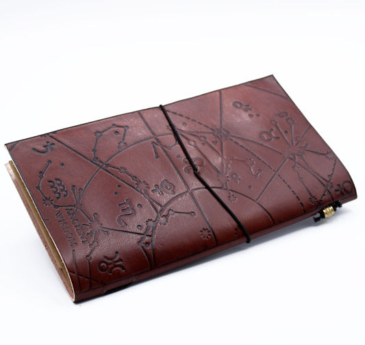 Handmade Leather Journal - My Bucket List Book - Brown (80 pages)