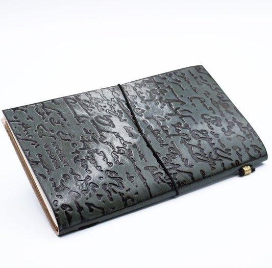 Handmade Leather Journal - Important Things To Do - Grey (80 pages)