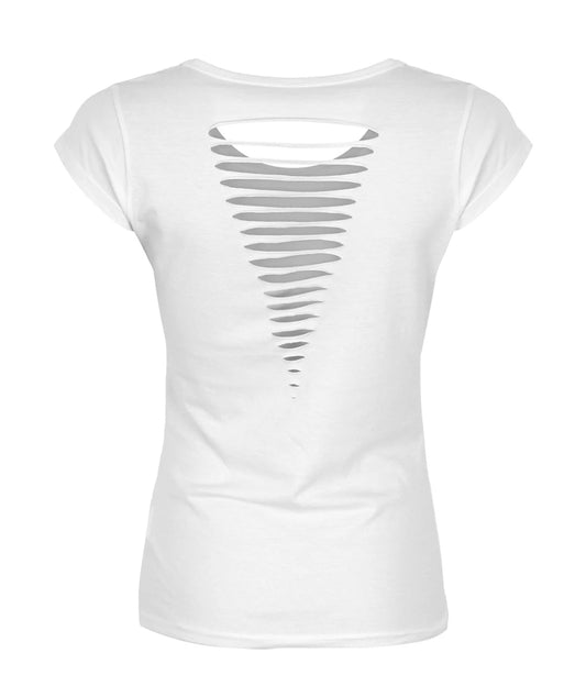 Hexxie Violet Totally Winging It White Razor Back T-Shirt
