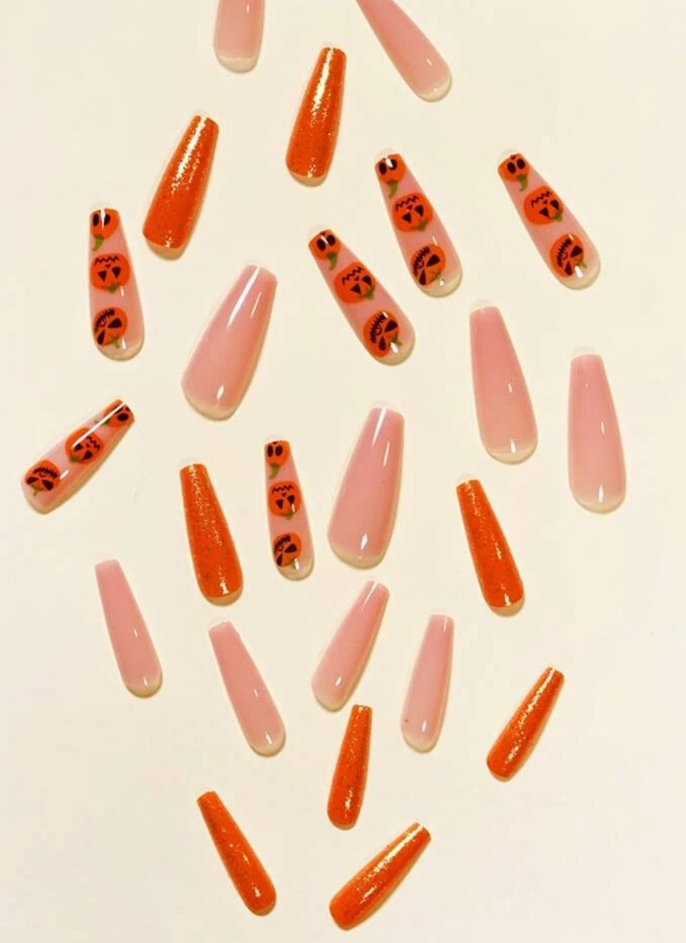 24pcs Halloween Cartoon Graphic Fake Nail & 1sheet Tape & 1pc Nail File