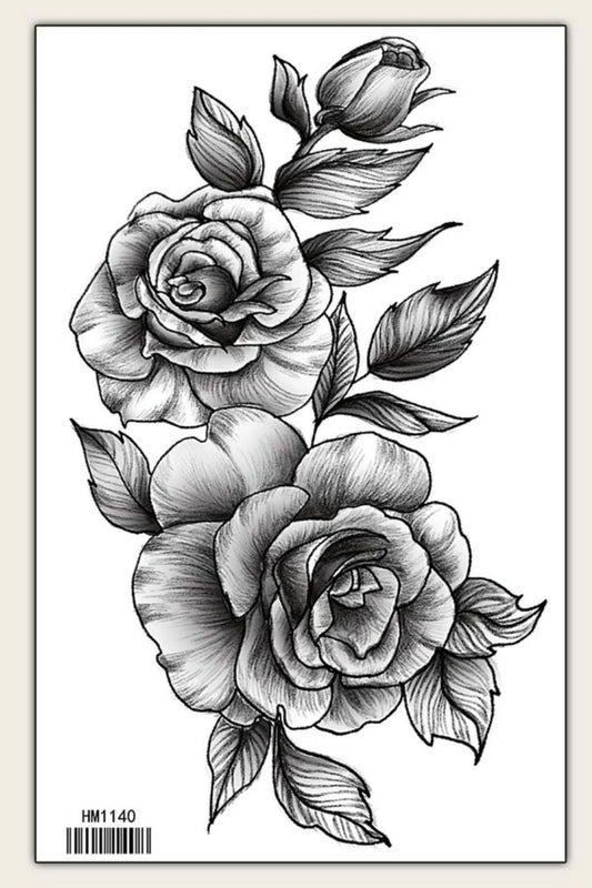 1sheet Flower Pattern Tattoo Sticker